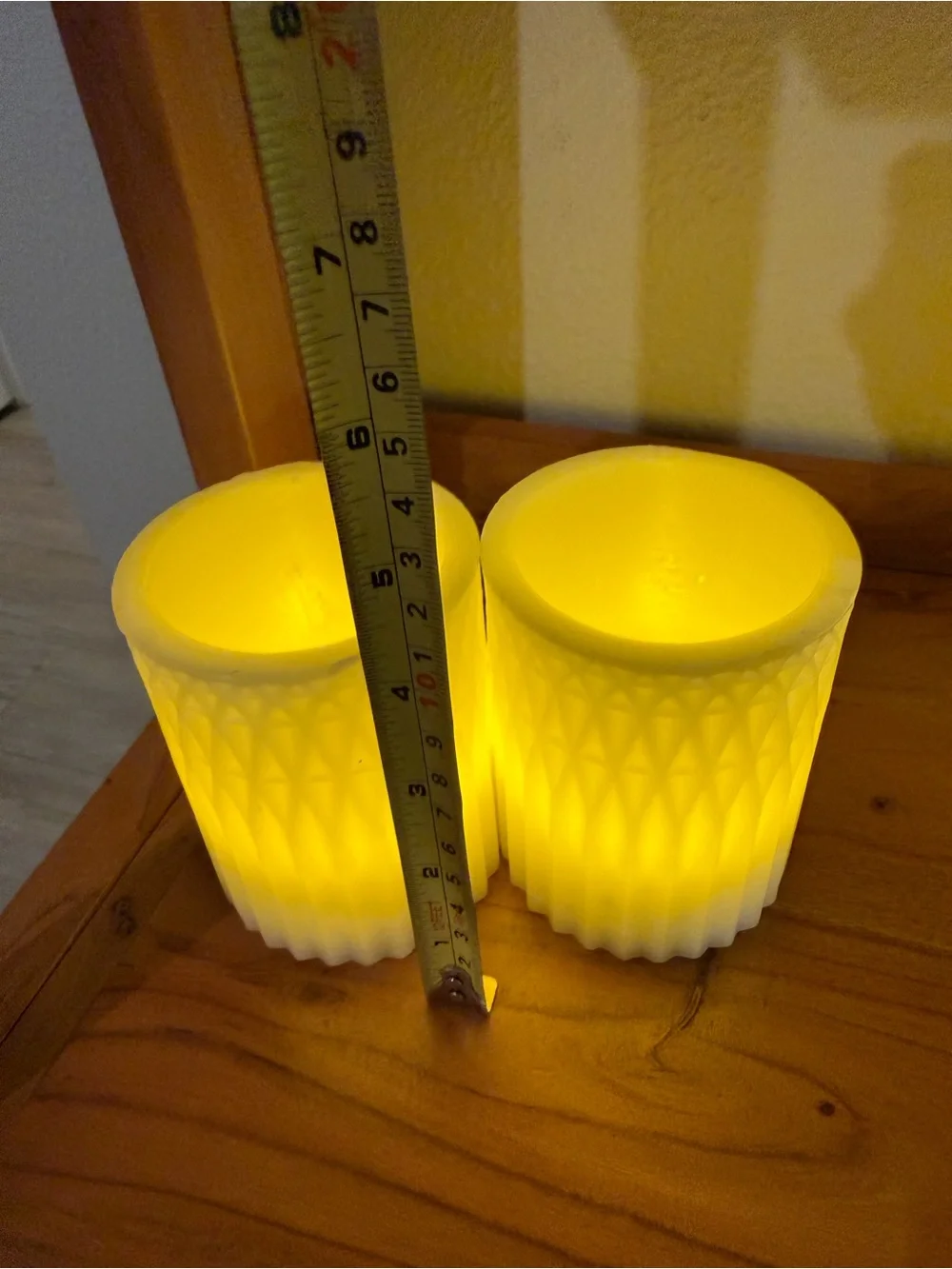Set of 7 Unbranded Flameless LED Pillar Candles - Like New